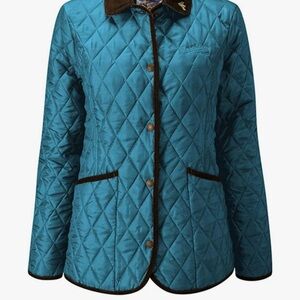 Elegant Teal Quilted Utility Jacket